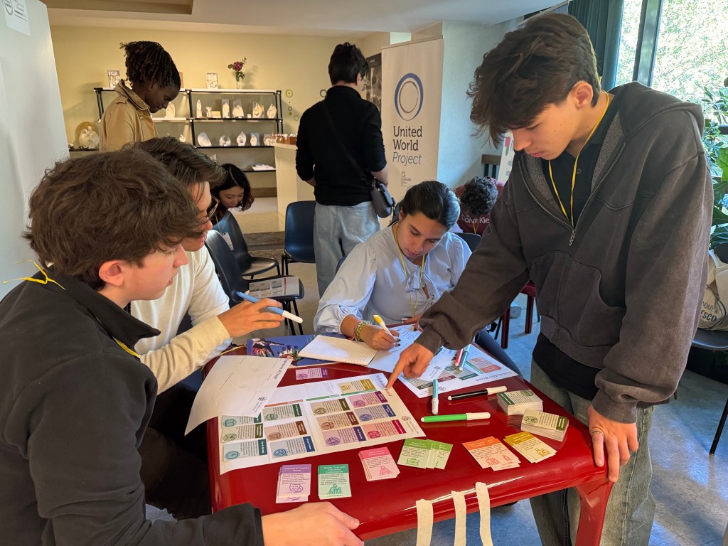 Image of participants around a table working to identify their strongest and weaker resources for their stakeholder group